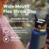 image:imageHydro Flask Lid  Straw Lid Replacement for Wide Mouth Water Bottles Mermaid GreenBlack