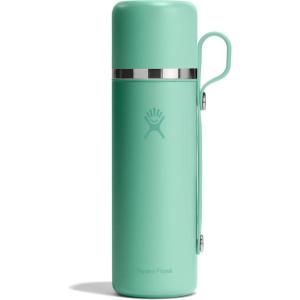 image:imageHydro Flask Hot Flask amp Cup  Insulated Stainless Steel Hot Drink Travel Container for Coffee amp Tea 36 Oz Oat TanMERMAID GREEN