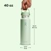 image:imageHydro Flask Water Bottle  Insulated Stainless Steel  Wide Straw Lid Non Spill Leakproof in 24 Oz Forest Green ArcAloe