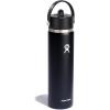 image:imageHydro Flask Water Bottle  Insulated Stainless Steel  Wide Straw Lid Non Spill Leakproof in 24 Oz Forest Green ArcBlack