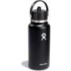 image:imageHydro Flask Water Bottle  Insulated Stainless Steel  Wide Straw Lid Non Spill Leakproof in 24 Oz Forest Green ArcBlack