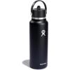image:imageHydro Flask Water Bottle  Insulated Stainless Steel  Wide Straw Lid Non Spill Leakproof in 24 Oz Forest Green ArcBlack