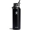 image:imageHydro Flask Water Bottle  Insulated Stainless Steel  Wide Straw Lid Non Spill Leakproof in 24 Oz Forest Green ArcBlack