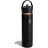 image:imageHydro Flask Water Bottle  Insulated Stainless Steel  Wide Straw Lid Non Spill Leakproof in 24 Oz Forest Green ArcBlack Arc