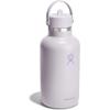 image:imageHydro Flask Water Bottle  Insulated Stainless Steel  Wide Straw Lid Non Spill Leakproof in 24 Oz Forest Green ArcCLOUD PINK