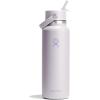 image:imageHydro Flask Water Bottle  Insulated Stainless Steel  Wide Straw Lid Non Spill Leakproof in 24 Oz Forest Green ArcCLOUD PINK