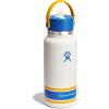 image:imageHydro Flask Water Bottle  Insulated Stainless Steel  Wide Straw Lid Non Spill Leakproof in 24 Oz Forest Green ArcCampus Ivory