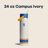 image:imageHydro Flask Water Bottle  Insulated Stainless Steel  Wide Straw Lid Non Spill Leakproof in 24 Oz Forest Green ArcCampus Ivory