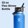 image:imageHydro Flask Water Bottle  Insulated Stainless Steel  Wide Straw Lid Non Spill Leakproof in 24 Oz Forest Green ArcCascade