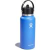 image:imageHydro Flask Water Bottle  Insulated Stainless Steel  Wide Straw Lid Non Spill Leakproof in 24 Oz Forest Green ArcCascade
