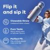 image:imageHydro Flask Water Bottle  Insulated Stainless Steel  Wide Straw Lid Non Spill Leakproof in 24 Oz Forest Green ArcCascade