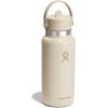 image:imageHydro Flask Water Bottle  Insulated Stainless Steel  Wide Straw Lid Non Spill Leakproof in 24 Oz Forest Green ArcCoconut