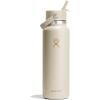 image:imageHydro Flask Water Bottle  Insulated Stainless Steel  Wide Straw Lid Non Spill Leakproof in 24 Oz Forest Green ArcCoconut