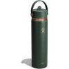 image:imageHydro Flask Water Bottle  Insulated Stainless Steel  Wide Straw Lid Non Spill Leakproof in 24 Oz Forest Green ArcForest Green Arc