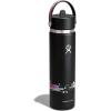 image:imageHydro Flask Water Bottle  Insulated Stainless Steel  Wide Straw Lid Non Spill Leakproof in 24 Oz Forest Green ArcGLITCH BLACK