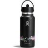 image:imageHydro Flask Water Bottle  Insulated Stainless Steel  Wide Straw Lid Non Spill Leakproof in 24 Oz Forest Green ArcGLITCH BLACK