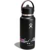 image:imageHydro Flask Water Bottle  Insulated Stainless Steel  Wide Straw Lid Non Spill Leakproof in 24 Oz Forest Green ArcGLITCH BLACK