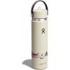 image:imageHydro Flask Water Bottle  Insulated Stainless Steel  Wide Straw Lid Non Spill Leakproof in 24 Oz Forest Green ArcGLITCH WHITE