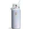 image:imageHydro Flask Water Bottle  Insulated Stainless Steel  Wide Straw Lid Non Spill Leakproof in 24 Oz Forest Green ArcGlimmer Blue