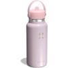 image:imageHydro Flask Water Bottle  Insulated Stainless Steel  Wide Straw Lid Non Spill Leakproof in 24 Oz Forest Green ArcGlimmer Pink