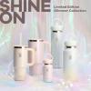 image:imageHydro Flask Water Bottle  Insulated Stainless Steel  Wide Straw Lid Non Spill Leakproof in 24 Oz Forest Green ArcGlimmer Pink