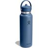 image:imageHydro Flask Water Bottle  Insulated Stainless Steel  Wide Straw Lid Non Spill Leakproof in 24 Oz Forest Green ArcHARBOR BLUE
