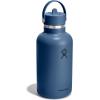 image:imageHydro Flask Water Bottle  Insulated Stainless Steel  Wide Straw Lid Non Spill Leakproof in 24 Oz Forest Green ArcHARBOR BLUE