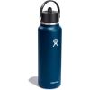 image:imageHydro Flask Water Bottle  Insulated Stainless Steel  Wide Straw Lid Non Spill Leakproof in 24 Oz Forest Green ArcIndigo