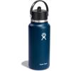 image:imageHydro Flask Water Bottle  Insulated Stainless Steel  Wide Straw Lid Non Spill Leakproof in 24 Oz Forest Green ArcIndigo