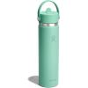 image:imageHydro Flask Water Bottle  Insulated Stainless Steel  Wide Straw Lid Non Spill Leakproof in 24 Oz Forest Green ArcMERMAID GREEN
