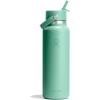 image:imageHydro Flask Water Bottle  Insulated Stainless Steel  Wide Straw Lid Non Spill Leakproof in 24 Oz Forest Green ArcMERMAID GREEN