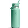 image:imageHydro Flask Water Bottle  Insulated Stainless Steel  Wide Straw Lid Non Spill Leakproof in 24 Oz Forest Green ArcMERMAID GREEN