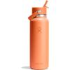 image:imageHydro Flask Water Bottle  Insulated Stainless Steel  Wide Straw Lid Non Spill Leakproof in 24 Oz Forest Green ArcNectar
