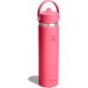 image:imageHydro Flask Water Bottle  Insulated Stainless Steel  Wide Straw Lid Non Spill Leakproof in 24 Oz Forest Green ArcPOPSTAR PINK