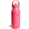 image:imageHydro Flask Water Bottle  Insulated Stainless Steel  Wide Straw Lid Non Spill Leakproof in 24 Oz Forest Green ArcPOPSTAR PINK
