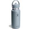 image:imageHydro Flask Water Bottle  Insulated Stainless Steel  Wide Straw Lid Non Spill Leakproof in 24 Oz Forest Green ArcSHALE GRAY