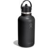 image:imageHydro Flask Water Bottle  Insulated Stainless Steel  Wide Straw Lid Non Spill Leakproof in 24 Oz Forest Green ArcTONAL BLACK