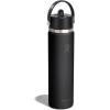 image:imageHydro Flask Water Bottle  Insulated Stainless Steel  Wide Straw Lid Non Spill Leakproof in 24 Oz Forest Green ArcTONAL BLACK