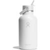 image:imageHydro Flask Water Bottle  Insulated Stainless Steel  Wide Straw Lid Non Spill Leakproof in 24 Oz Forest Green ArcTONAL WHITE