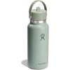 image:imageHydro Flask Water Bottle  Insulated Stainless Steel  Wide Straw Lid Non Spill Leakproof in 24 Oz Forest Green ArcTonal Agave