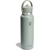 image:imageHydro Flask Water Bottle  Insulated Stainless Steel  Wide Straw Lid Non Spill Leakproof in 24 Oz Forest Green ArcTonal Agave