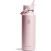 image:imageHydro Flask Water Bottle  Insulated Stainless Steel  Wide Straw Lid Non Spill Leakproof in 24 Oz Forest Green ArcTonal Trillium