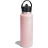 image:imageHydro Flask Water Bottle  Insulated Stainless Steel  Wide Straw Lid Non Spill Leakproof in 24 Oz Forest Green ArcTrillium