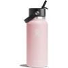 image:imageHydro Flask Water Bottle  Insulated Stainless Steel  Wide Straw Lid Non Spill Leakproof in 24 Oz Forest Green ArcTrillium