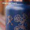 image:imageHydro Flask Water Bottle  Insulated Stainless Steel  Wide Straw Lid Non Spill Leakproof in 24 Oz Forest Green ArcWestern Dark Blue