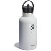 image:imageHydro Flask Water Bottle  Insulated Stainless Steel  Wide Straw Lid Non Spill Leakproof in 24 Oz Forest Green ArcWhite
