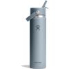 image:imageHydro Flask Water Bottle  Insulated Stainless Steel  Wide Straw Lid Non Spill Leakproof in 24 Oz Forest Green ArcSHALE GRAY