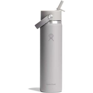 image:imageHydro Flask Water Bottle  Insulated Stainless Steel  Wide Straw Lid Non Spill Leakproof in 24 Oz Forest Green ArcTonal Birch