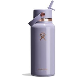 image:imageHydro Flask Water Bottle  Insulated Stainless Steel  Wide Straw Lid Non Spill Leakproof in 24 Oz Forest Green ArcVapor Rose Gold