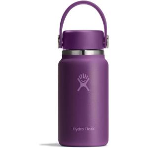 image:imageHydro Flask Micro Bottle  Insulated Mini Leak Proof Flask for Purse or Pocket in 67 Oz Chalk White ARCBEACHPLUM PURPLE